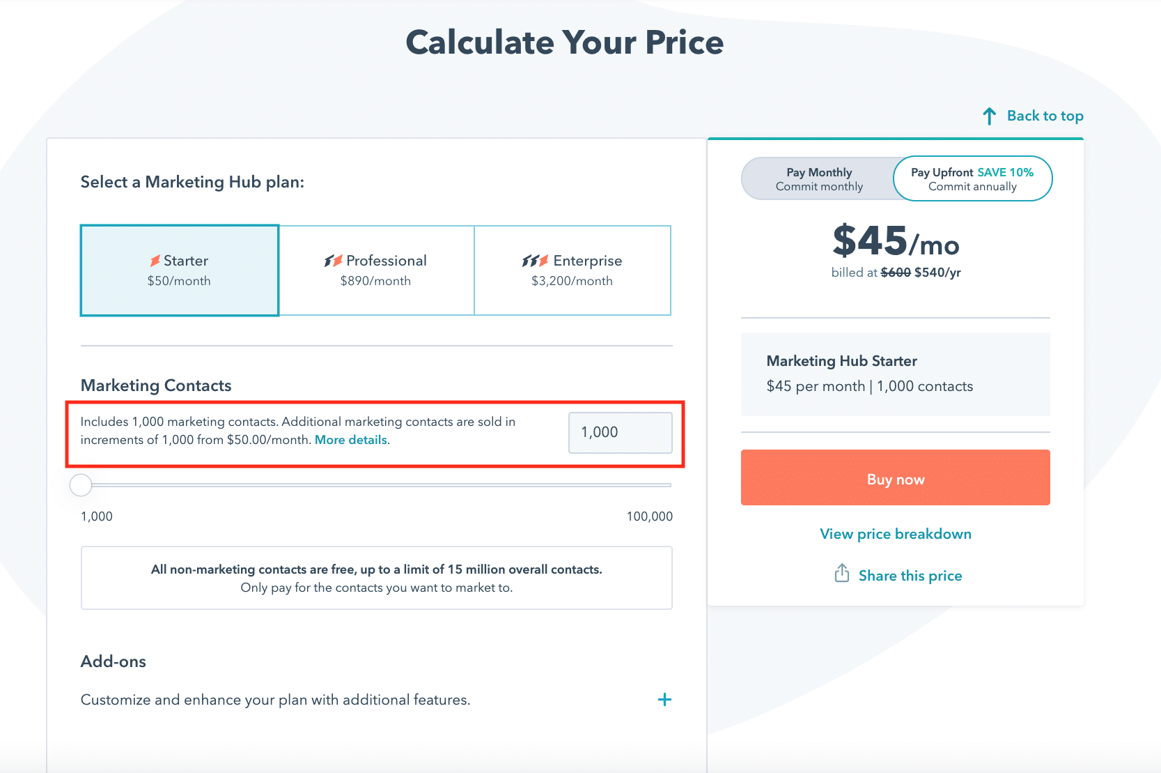 Hubspot usage-based pricing